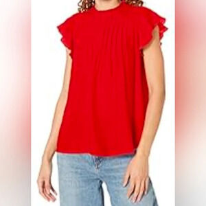 Nanette Lepore Red Blouse szL
